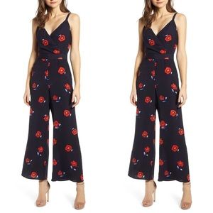 All In Favor Navy Red Poppy Jumpsuit